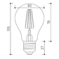 MINALOX LED Lamp A60 E27/6W/24V/2700K FROSTED Loxone Dimbaar