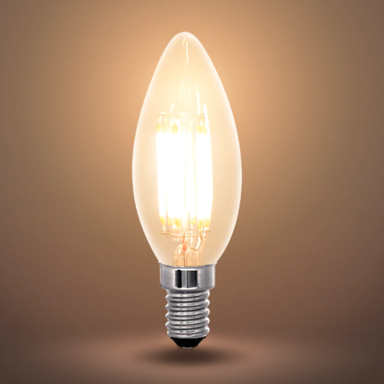 MINALOX LED Lamp C35 E14/3.6W/24V/WWSmoky Gold Loxone Dimbaar