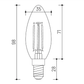 MINALOX LED Lamp C35 E14/3.6W/24V/2700K Loxone Dimbaar