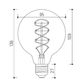 MINALOX LED Filament lamp G95 E27/4W/24V/3000K Loxone Dimbaar