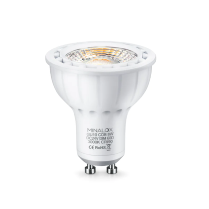 MINALOX LED Spot GU10 8W/24V Loxone Dimbaar