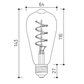 MINALOX LED Filament lamp ST64 E27/2W/24V/2700K Loxone Dimbaar