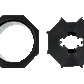 Loxone Buismotor Adapter 60mm 8-Kant