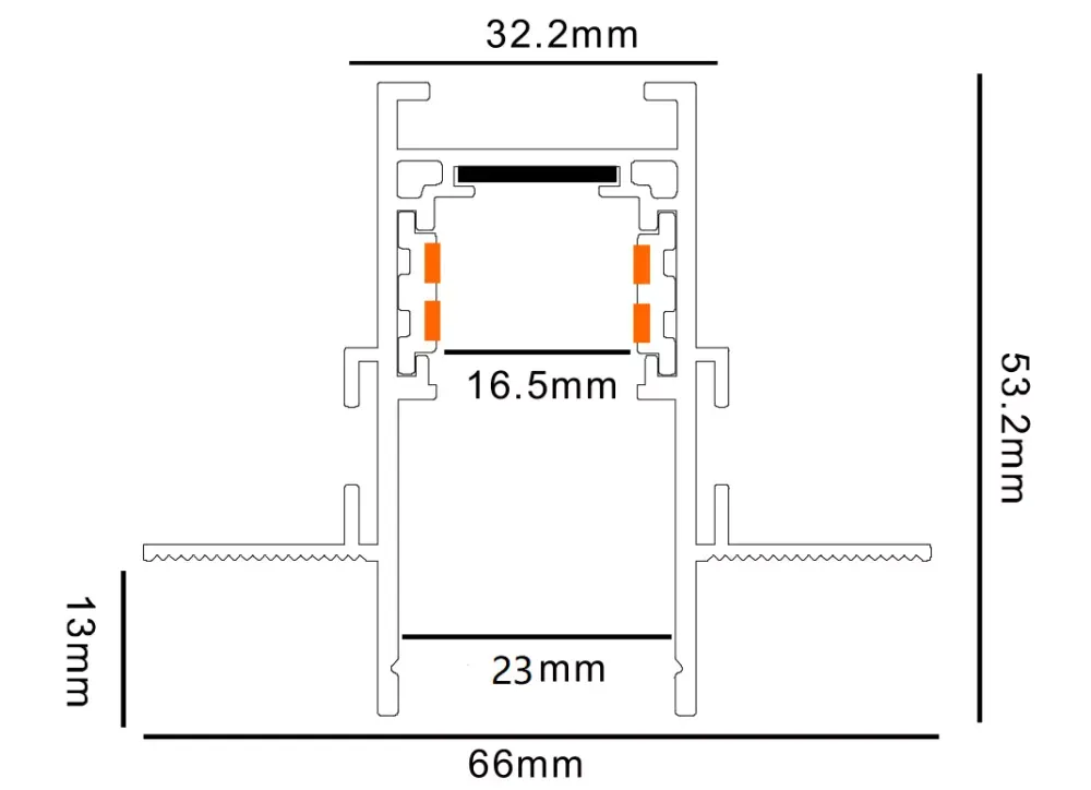 MINALOX_svetelna_lista_zapustena_EMT415_cierna_DC24V_smarthome_rozmery.webp
