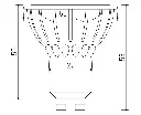 MINALOX_stmievatelna_LED_ziarovka_GU10_8W_3000K_36D_biela_DC24V_smarthome_rozmery.webp