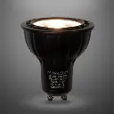 MINALOX_stmievatelna_LED_ziarovka_GU10_8W_3000K_36D_cierna_DC24V_smarthome_rozsvietena.webp