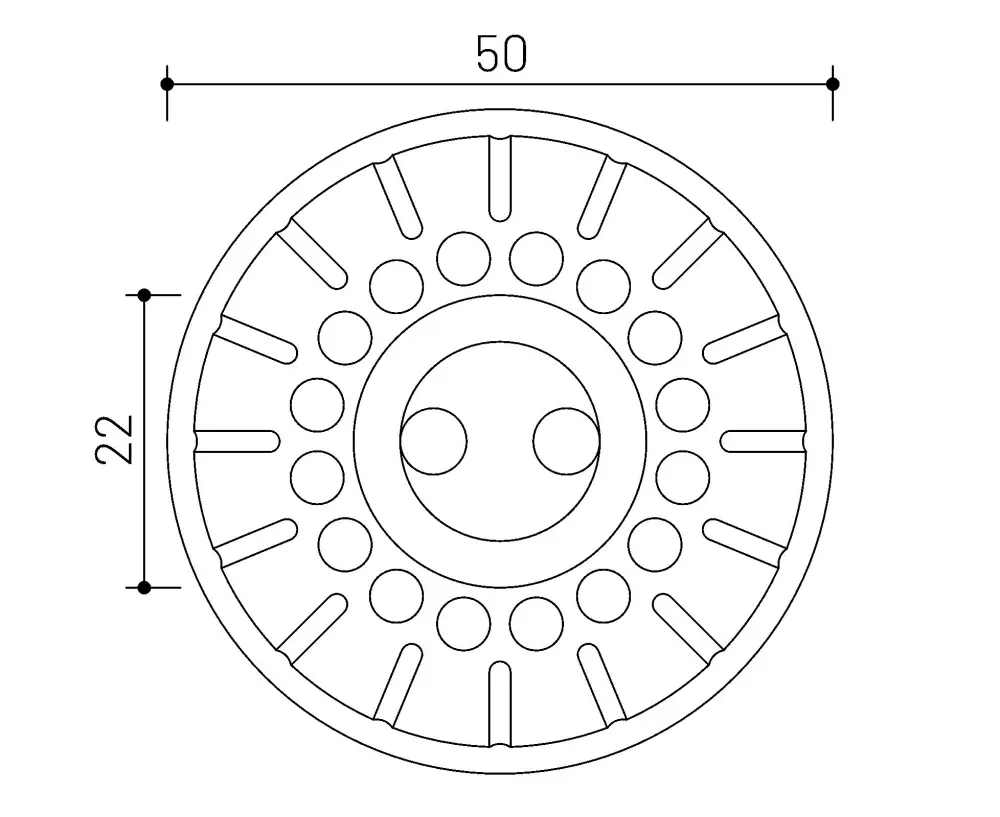 MINALOX_stmievatelna_LED_ziarovka_GU10_8W_3000K_36D_cierna_DC24V_smarthome_nacrt.webp