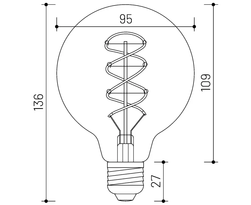 MINALOX_stmievatelna_LED_ziarovka_E27_G95_3,6W_360D_zlata_DC24V_smarthome_rozmery.webp
