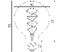 MINALOX_stmievatelna_LED_ziarovka_E27_G95_3,6W_360D_zlata_DC24V_smarthome_rozmery.webp