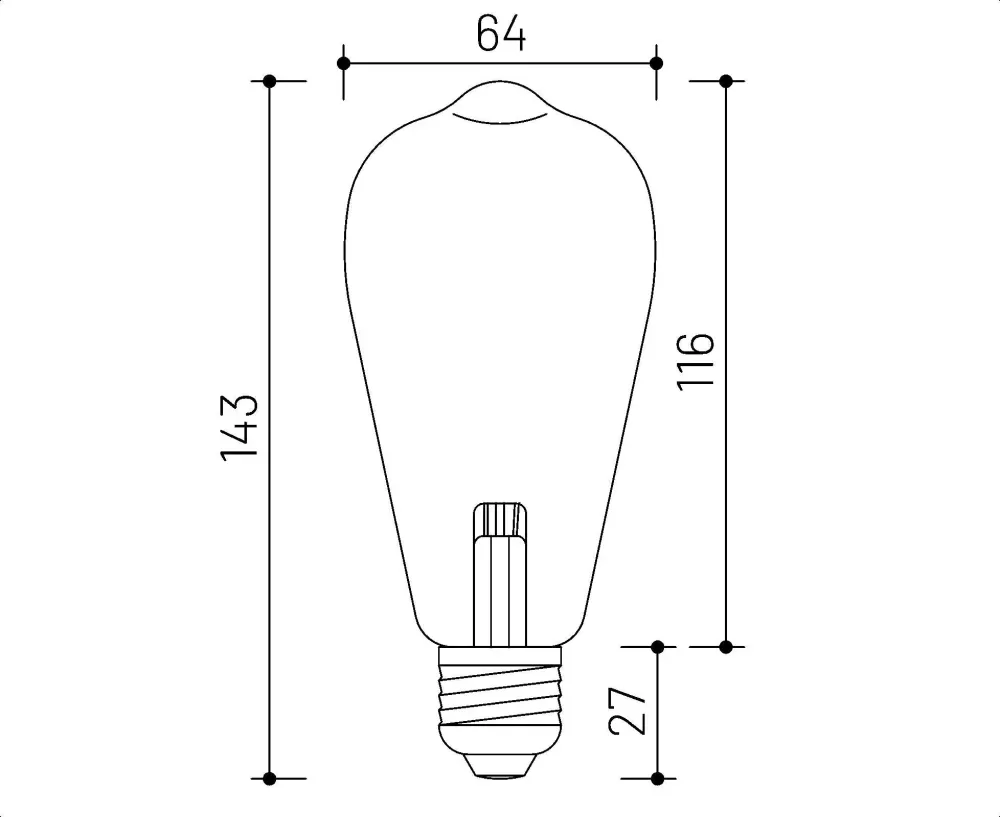 MINALOX_stmievatelna_LED_ziarovka_E27_ST64_6W_360D_cira_DC24V_smarthome_rozmery.webp