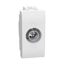 [N4202DN] BTICINO - Living Light enkelvoudige contactdoos TV coax Telenet gekeurd - 1 module - wit