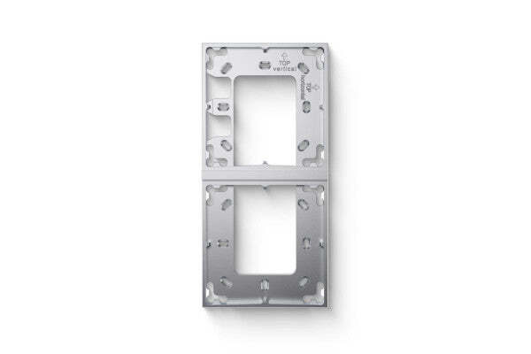 [100489] Loxone Montageframe Dubbel Zilver