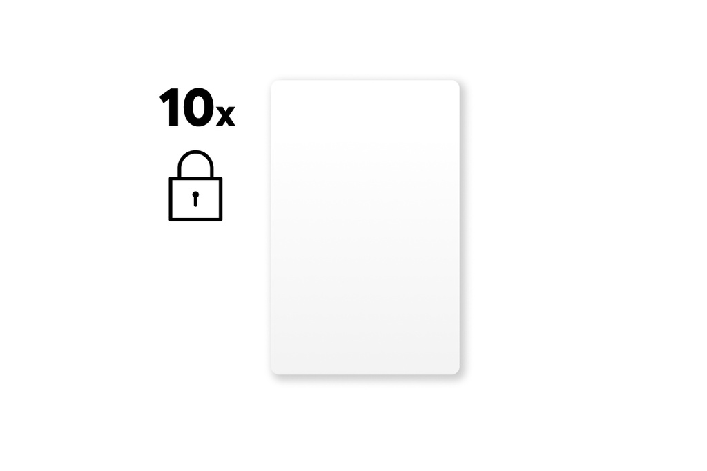 [200449] Loxone Niet-versleutelde NFC Smart Cards Set wit (10 st.)