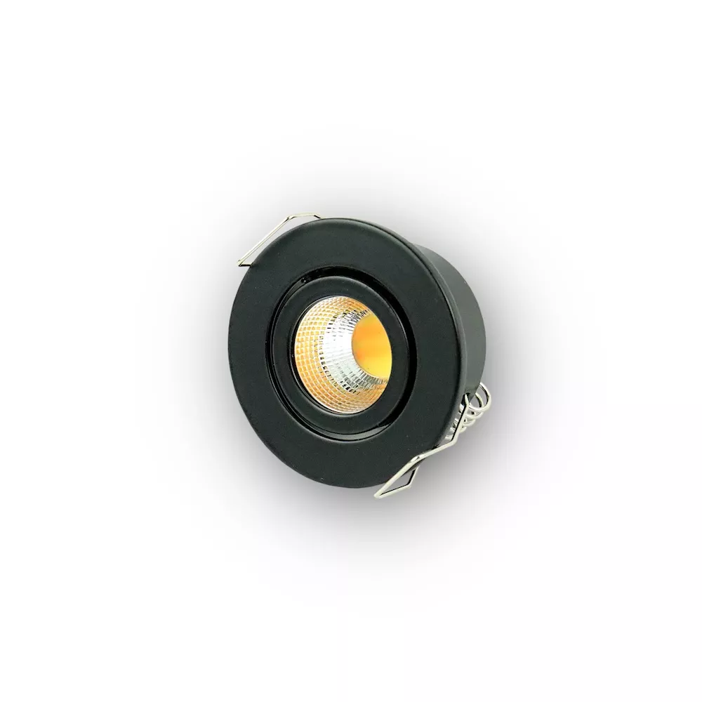 [MNLXLDLD42/3W/24/60/1800/4500/BK] MINALOX LED DOWNLIGHT D42 DUALWHITE 3W 24V 60° 1800K 4500K Zwart Loxone Dimbaar