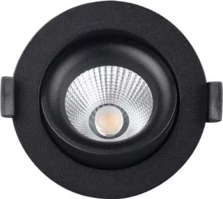 [LDLD93/12W/24V/38D/1800/4500/BK] MINALOX LED DOWNLIGHT D93 DUALWHITE 12W 24V 38° 1800K-4500K BLACK Loxone dimbaar