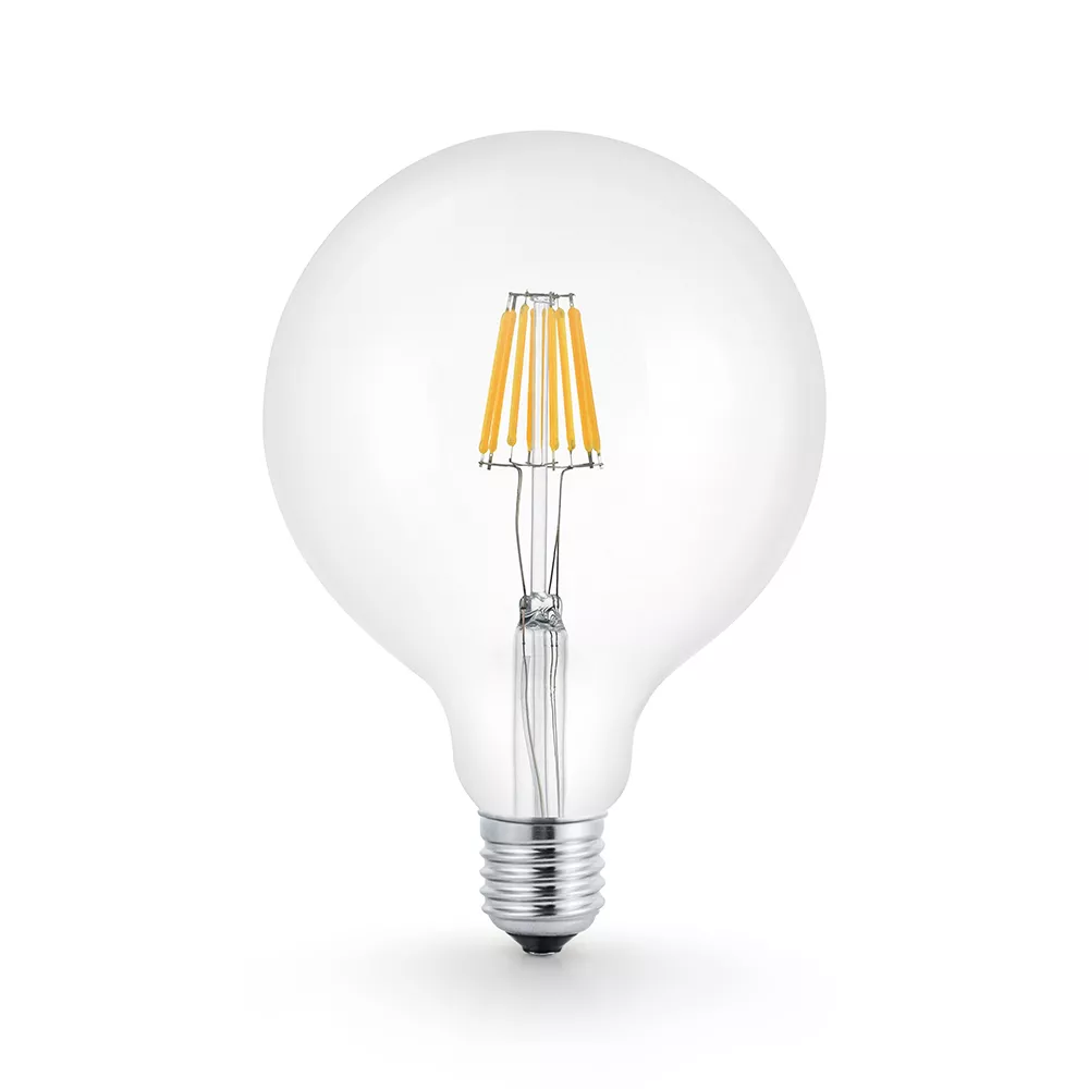 [LBG125/E27/6W/24V/WW] MINALOX LED Filament lamp G125 E27/6W/24V/WW Clear Loxone Dimbaar