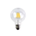 MINALOX LED Filament lamp G80 E27/6W/24V/WW Clear Loxone Dimbaar