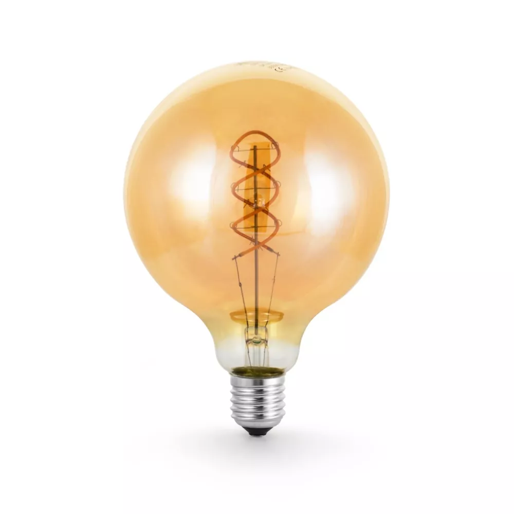 [LBG125FSG/E27/3,6W/24/WW/smokey] MINALOX LED Filament lamp Smoky Gold G125 E27/3,6W/24V/WW Loxone Dimbaar