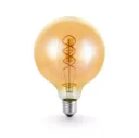 MINALOX LED Filament lamp Smoky Gold G125 E27/3,6W/24V/WW Loxone Dimbaar