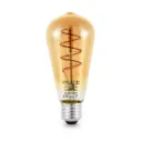 MINALOX LED Filament lamp Smoky Gold ST58 E27/3,6W/24V/WW Loxone Dimbaar