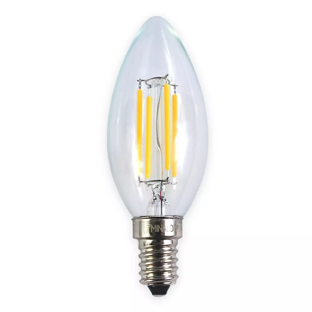 [LBC35/E14/3.6W/24/WW] MINALOX LED Lamp C35 E14/3.6W/24V/WW Loxone Dimbaar