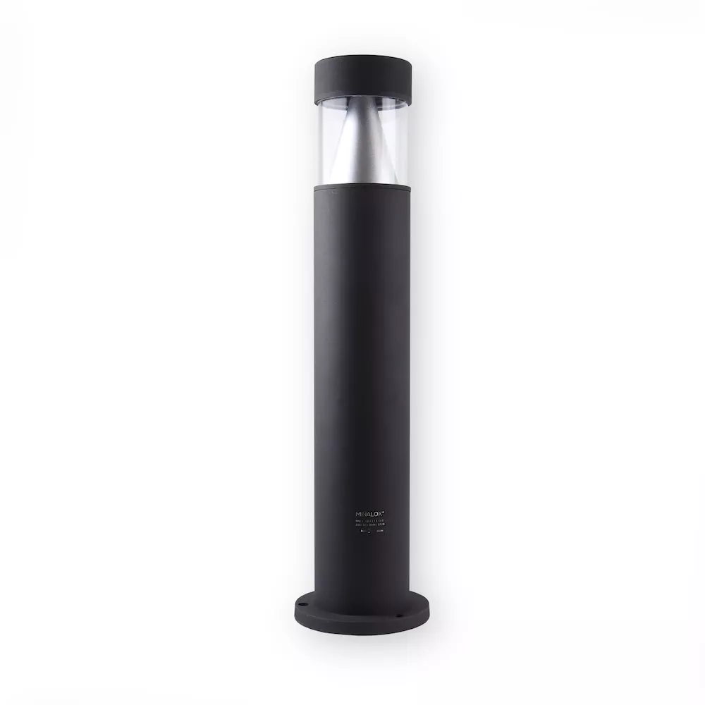 [MNLXLPLD108H600/25W/24V/1800/4500/BK] MINALOX LED Pole Light D108 H600 DualWhite 25W 24V 1800-4500K