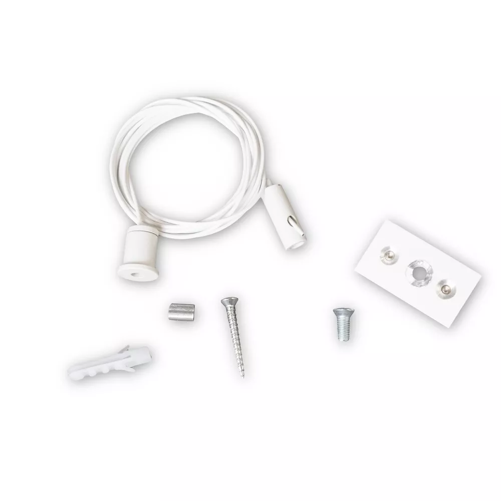 [MNLX-M195/WH] MINALOX Magnetic Track system Cable kit White