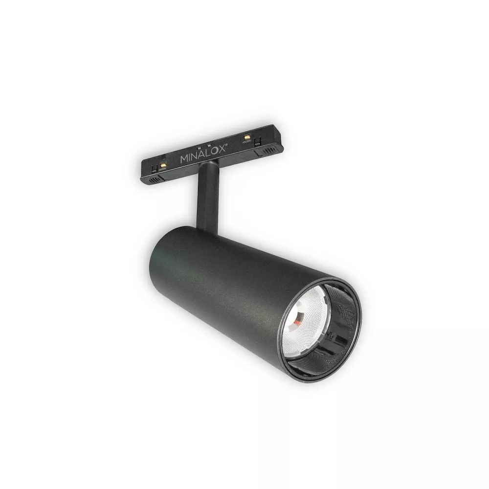 [MNLX-FC1058/12W/24V/36D/1800/4500/BK] MINALOX RAILSPOT 36° FC1058 DualWhite 12W 24V 1800-4500K Black Loxone dimbaar
