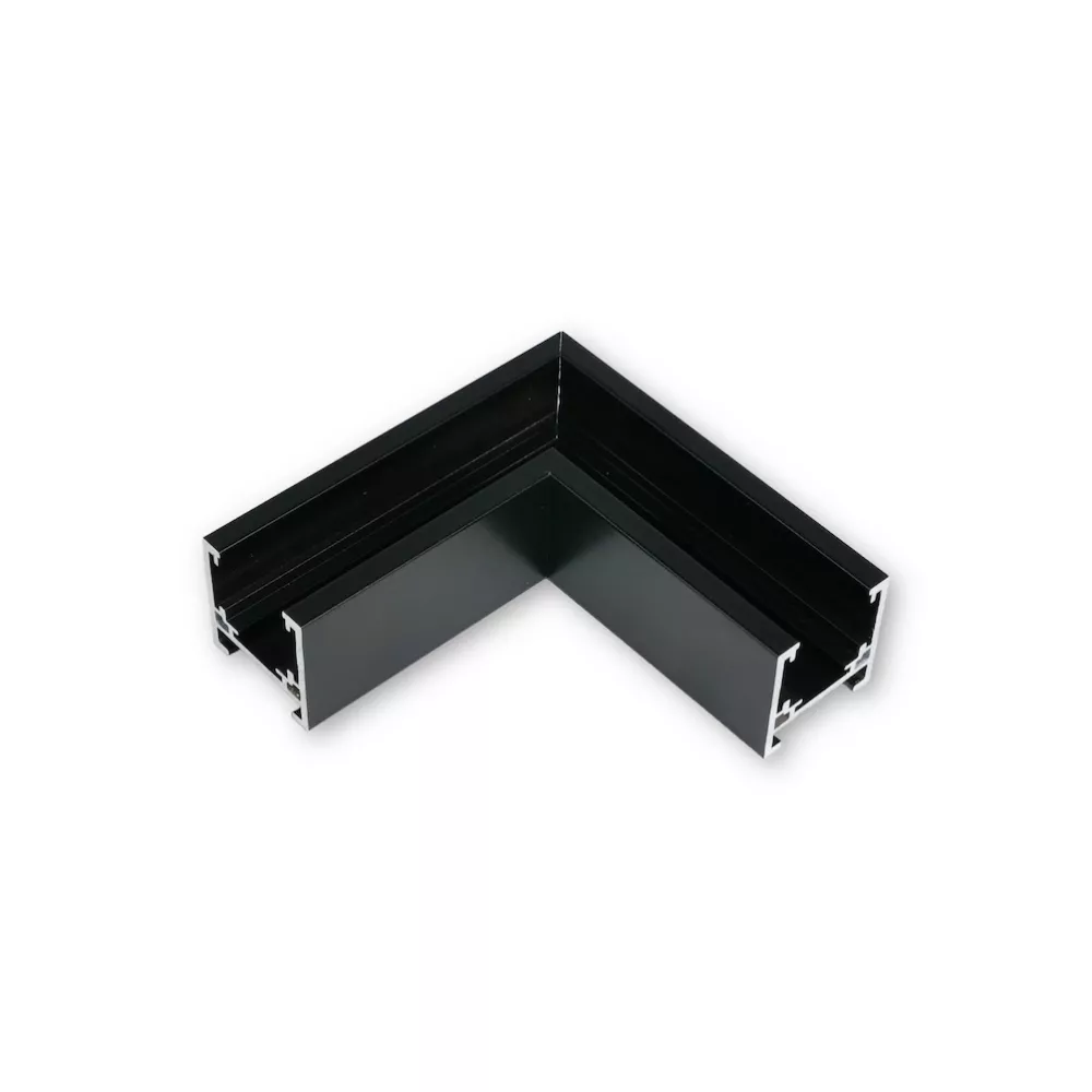 [MNLX-M483/BK] MINALOX RAILSYSTEEM "L" CONNECTOR HORIZONTALE RICHTING M-serie Black