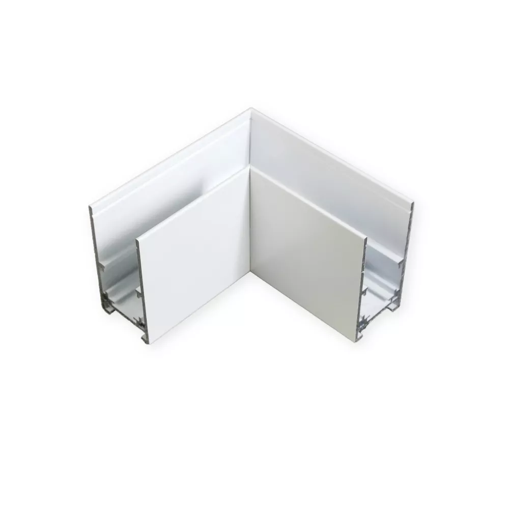 [MNLX-M483/WH] MINALOX RAILSYSTEEM "L" CONNECTOR HORIZONTALE RICHTING wit M-serie