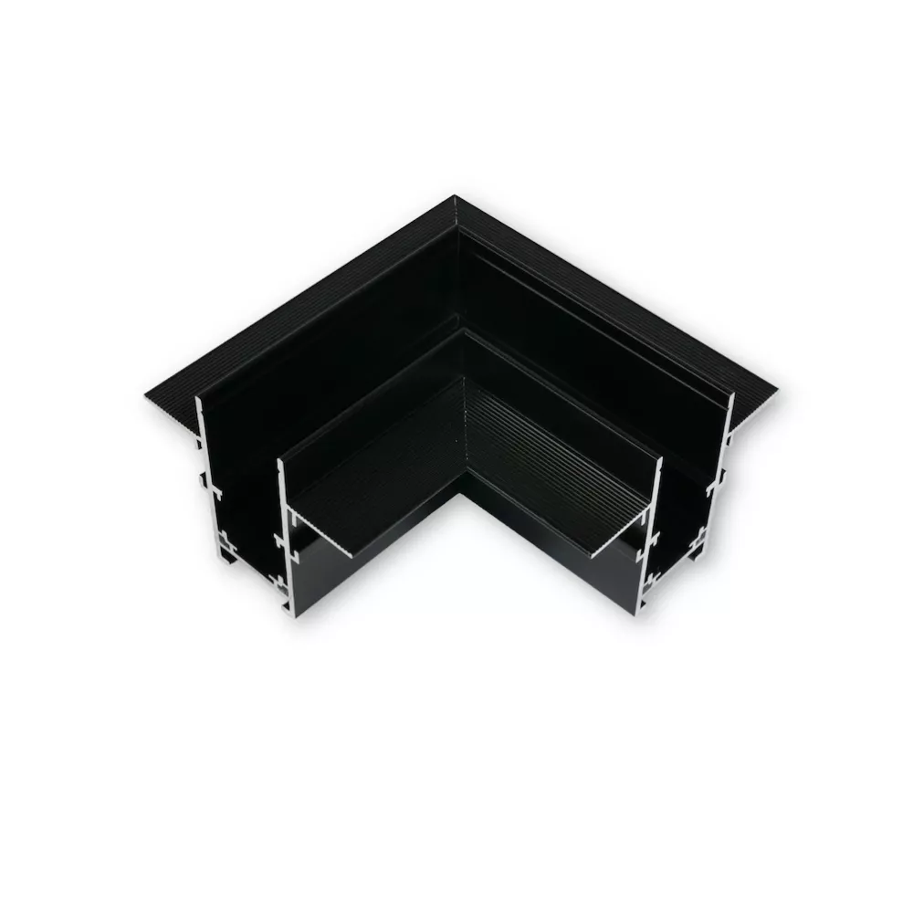 [MNLX-RMT483/BK] MINALOX RAILSYSTEEM "L" CONNECTOR Horizontale richting  zwart  RMT-serie