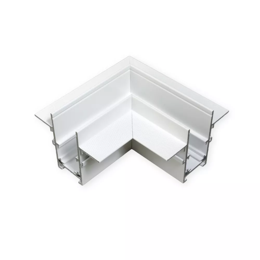 [MNLX-RMT483/WH] MINALOX RAILSYSTEEM "L" CONNECTOR Horizontale richting wit RMT-serie