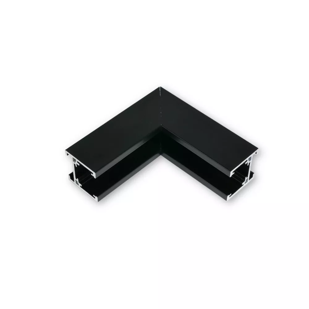 [MNLX-M482/BK] MINALOX RAILSYSTEEM "L" CONNECTOR Verticale Richting M-serie Black