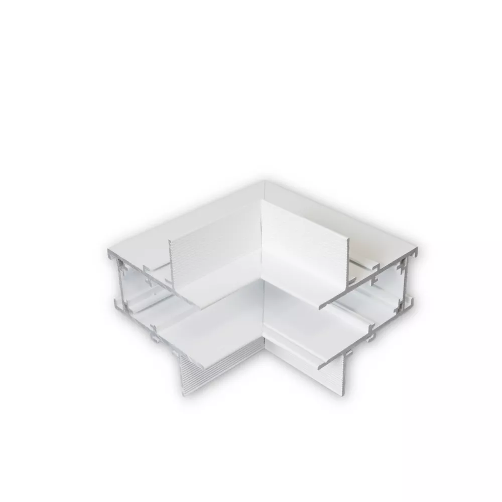 [MNLX-MT482/WH] MINALOX RAILSYSTEEM "L" CONNECTOR Verticale richting  MT-serie White