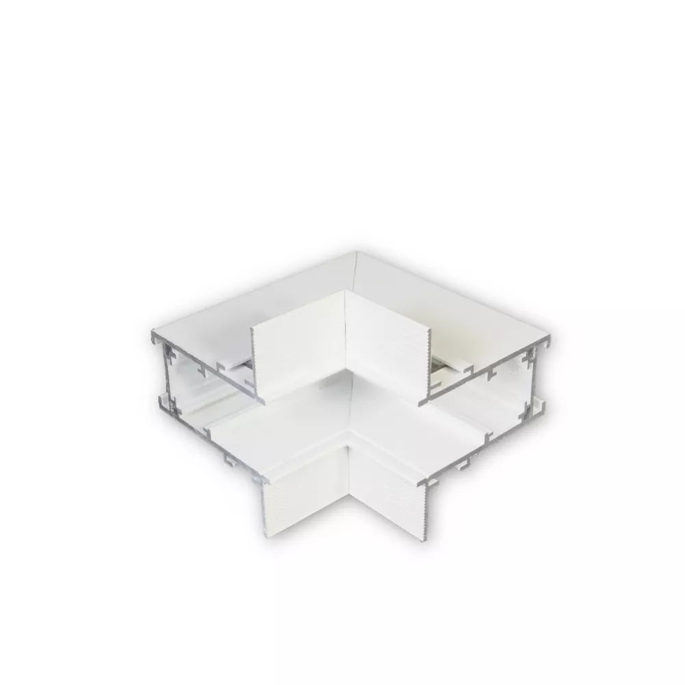 [MNLX-RMT482/WH] MINALOX RAILSYSTEEM "L" CONNECTOR Verticale richting  RMT-serie White
