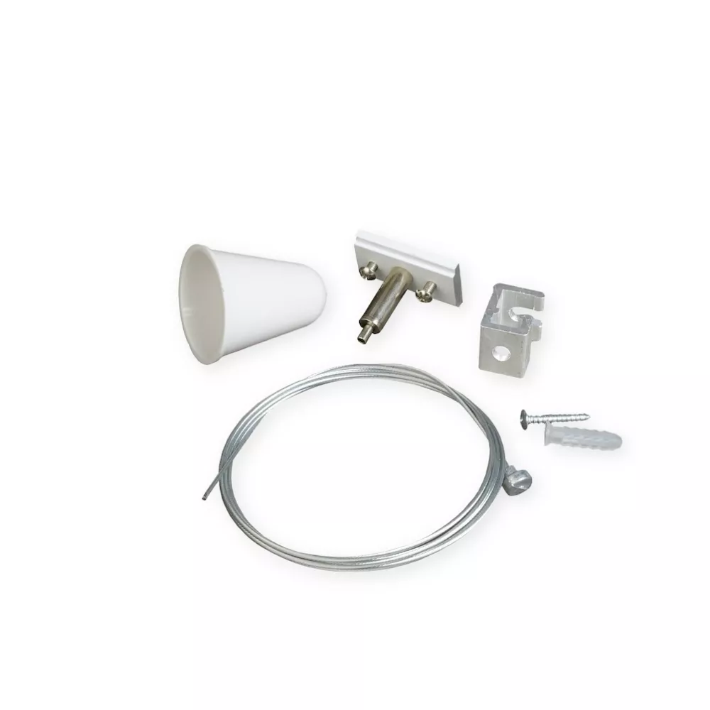 [MNLX-M191/WH] MINALOX RAILSYSTEEM OPHANGKABELSET wit M/MT-serie