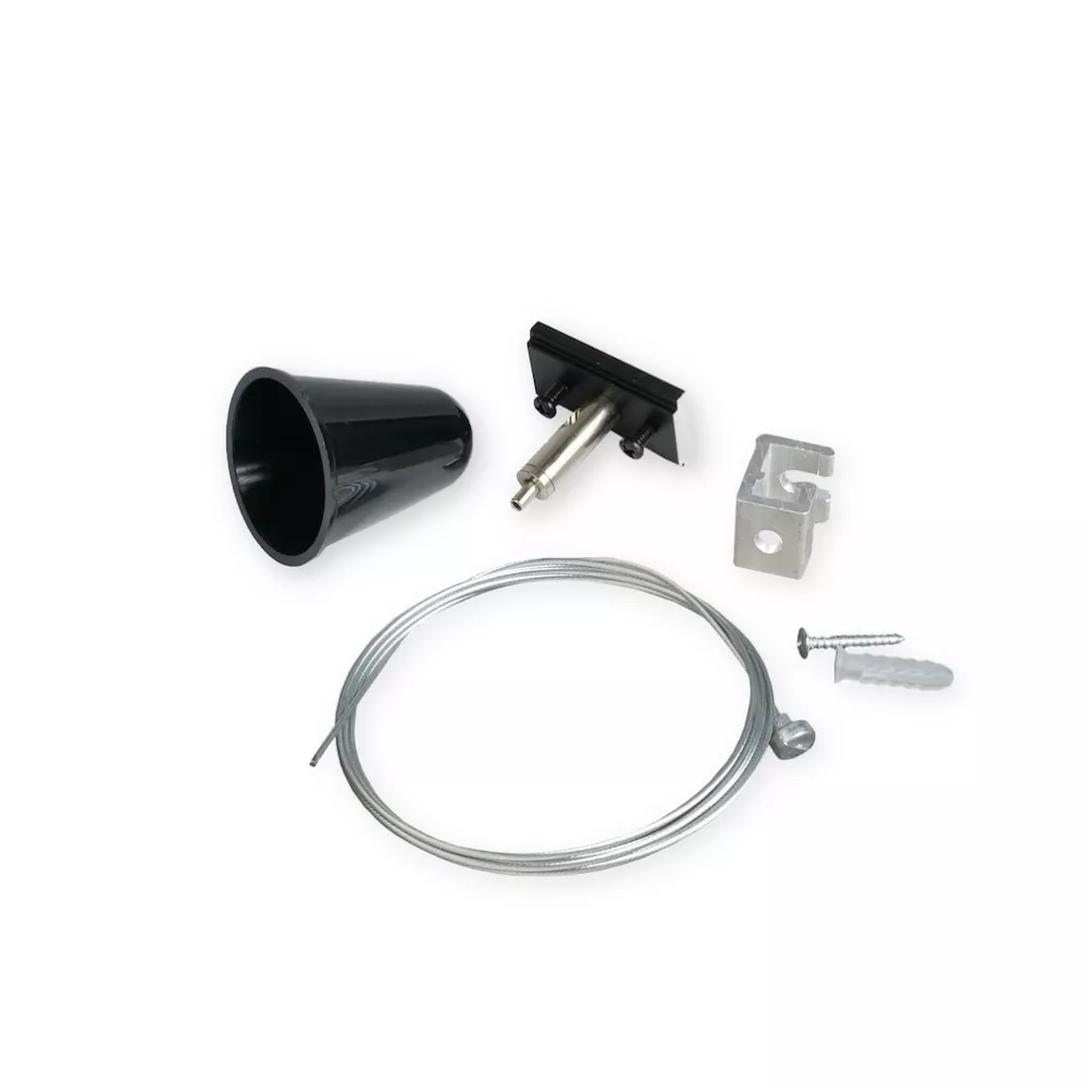 [MNLX-M191/BK] MINALOX RAILSYSTEEM OPHANGKABELSET zwart M/MT-serie