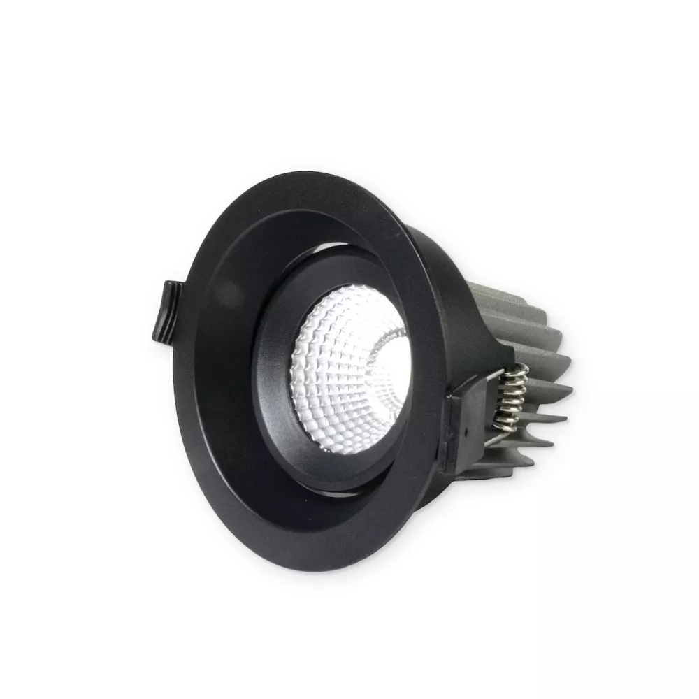 [RDLD100/16W/24V/60D/1800/4500/BK] MINALOX RECESSED LED DOWNLIGHT D100 DUALWHITE 16W 24V 60D 1800-4500K BLACK Loxone dimbaar