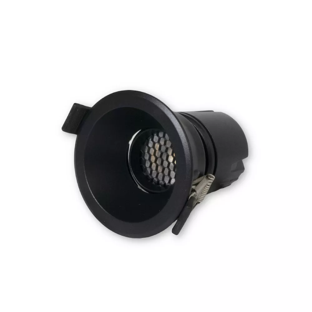 [RSLD65/12W/24V/50D/1800/4500/BK] MINALOX RECESSED LED SPOTLIGHT D65 DUALWHITE 12W 24V 50D 1800-4500K BLACK Loxone dimbaar