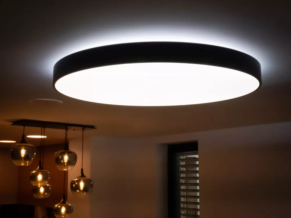 [MNLXROUND80/D600/24V/1800/4500/BK] Minalox LED plafondlamp 600mm Dual white  Loxone dimbaar