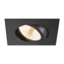 New tria 68 vierkant zwart inclusief GU10 3000k loxone dimbaar