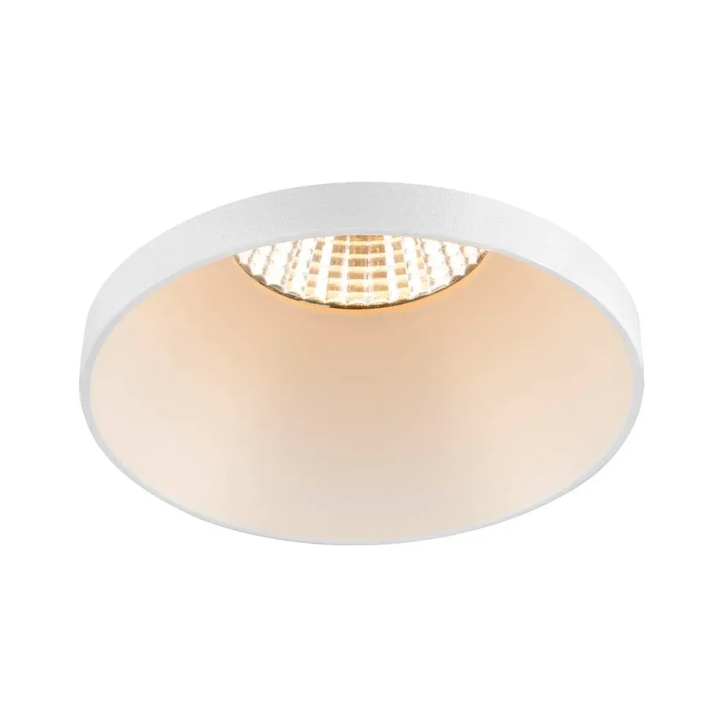 [1007450/3000] New tria 75 rond verdiept met kraag wit inclusief GU10 3000k loxone dimbaar
