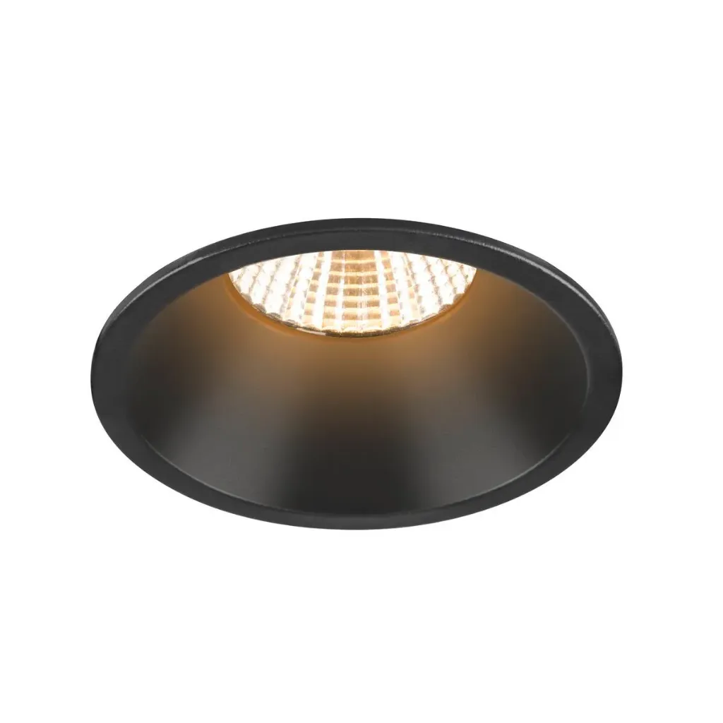 [1007488/3000] New tria 75 rond verdiept zwart inclusief GU10 3000k loxone dimbaar