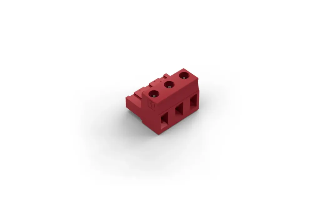 [000566] Loxone Schroef steekklem rood 3-polig