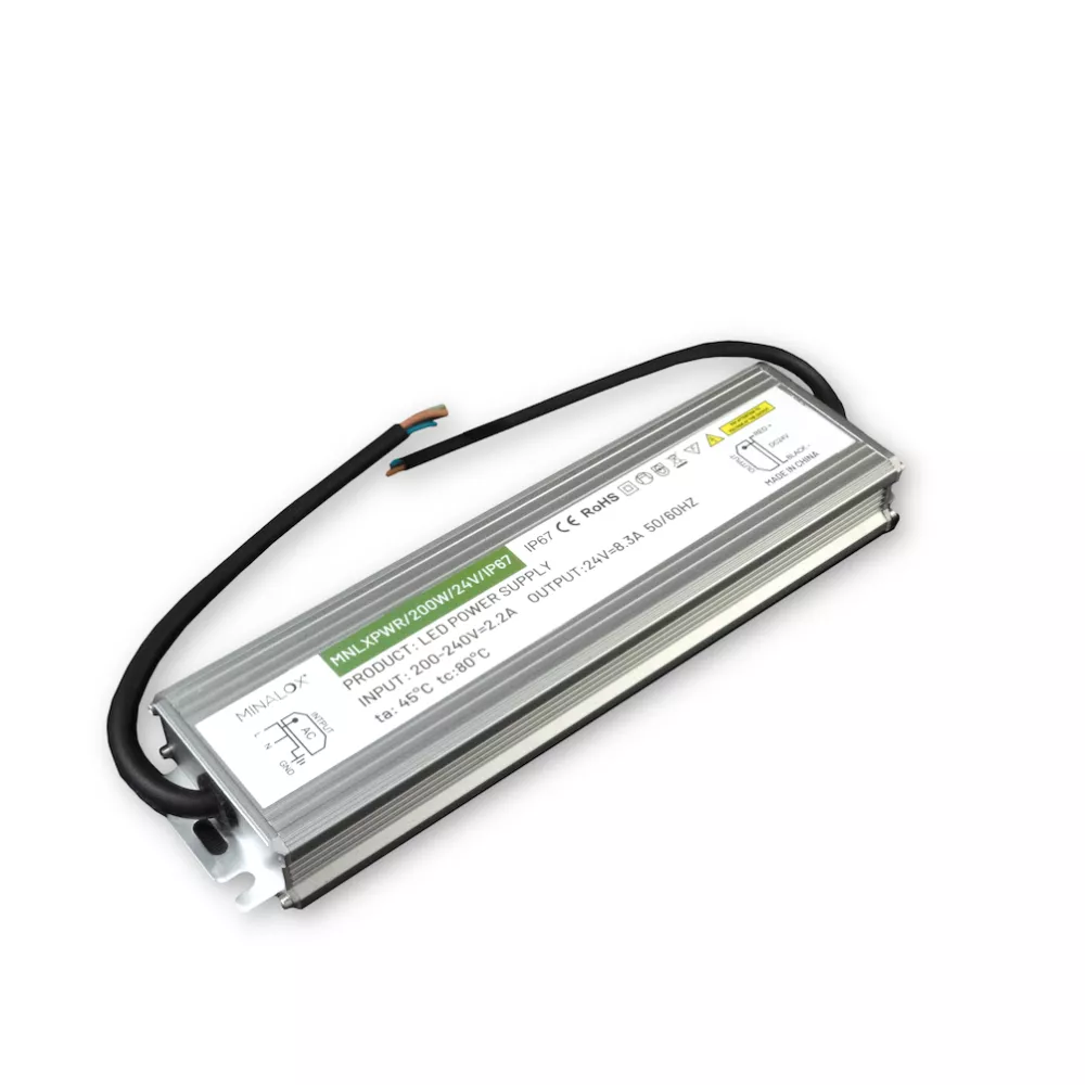 [MNLXPWR/200W/24V/IP67] MINALOX LED POWER SUPPLY 200W 24V Voeding