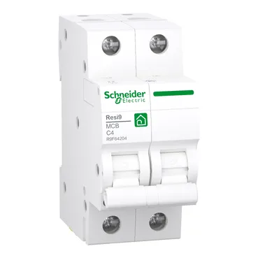 [R9F64204] chneider Residential - Resi9 - Miniatuur stroomonderbreker - 2P - 4A - C - 400V - 3000 - R9F64204